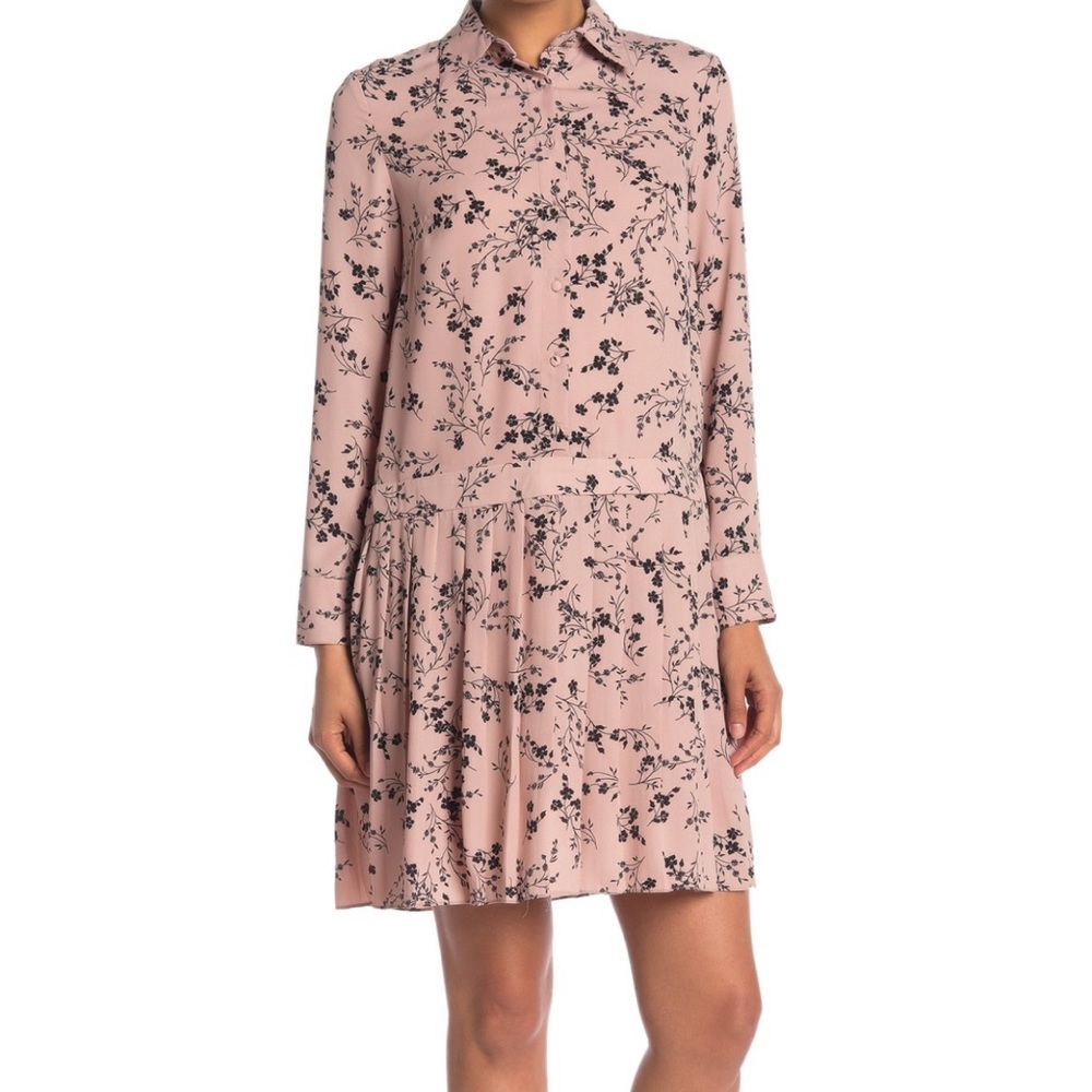 Nanette Lenore MochaMauve ButtonDown Pleated Dress